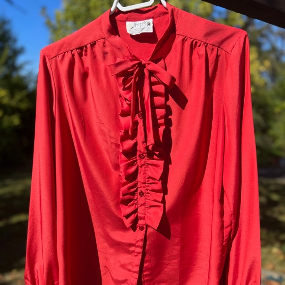 Vintage high-neck blouse - Picture 1 of 6